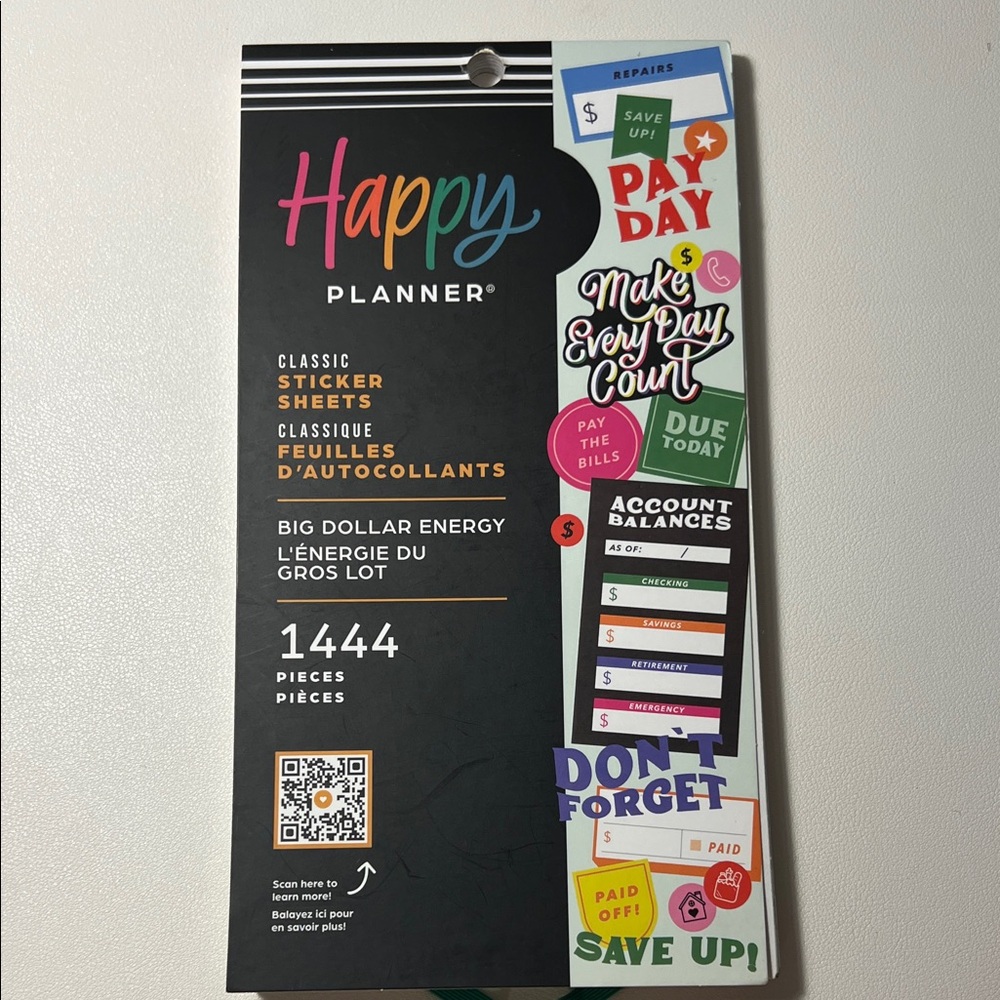 Happy Planner Big Dollar Energy Sticker Pack - Red, Green, Blue